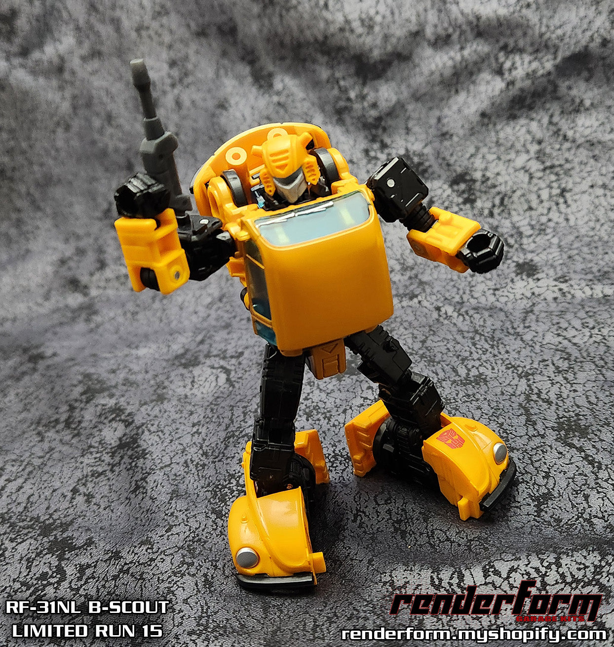 RF-31NL B-Scout - Blue Lightpiped Visor for Netflix Bumblebee + Bonus