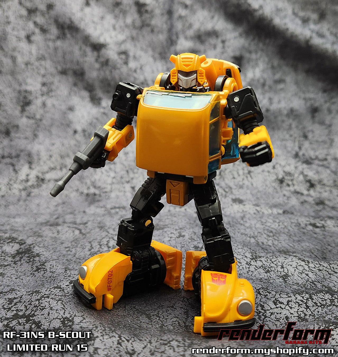 RF-31NS B-Scout - Smoke Lightpiped Visor for Netflix Bumblebee + Bonus