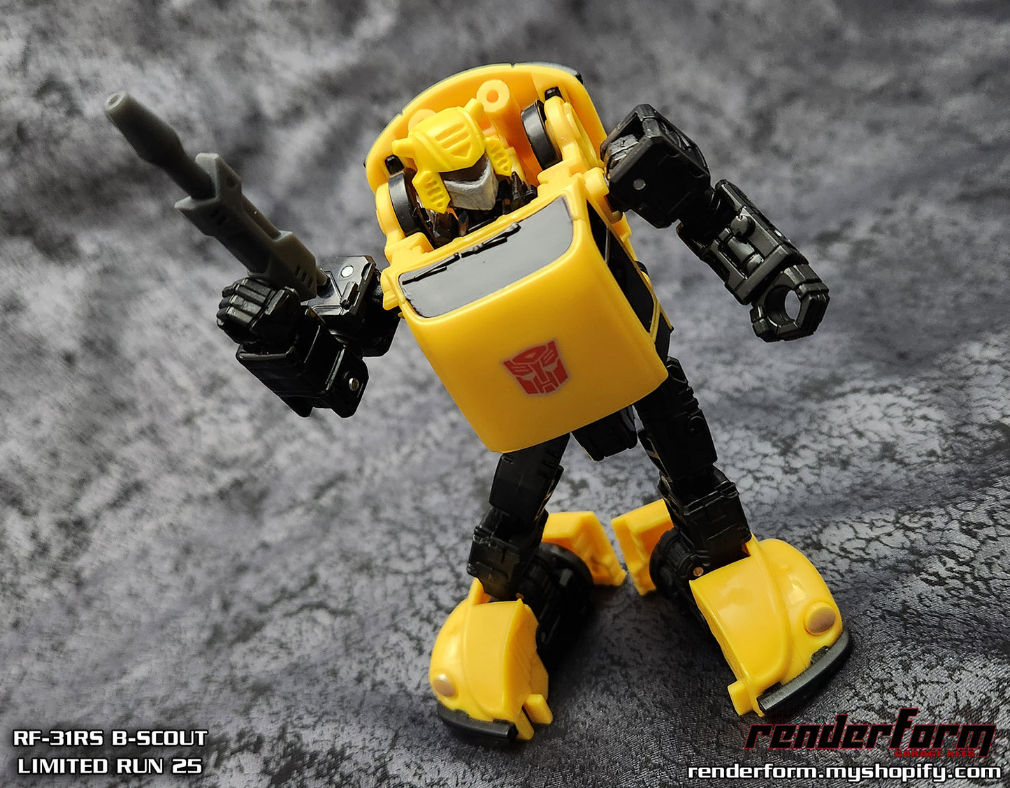 RF-31RS B-Scout - Smoke Lightpiped Visor for Retro Bumblebee + Bonus