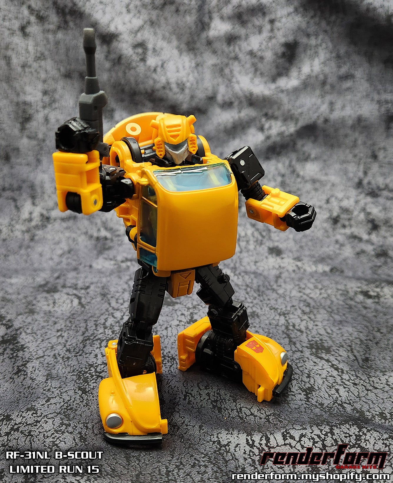 RF-31NL B-Scout - Blue Lightpiped Visor for Netflix Bumblebee + Bonus