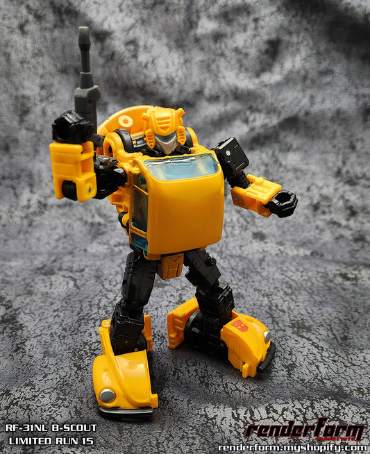 RF-31NL B-Scout - Blue Lightpiped Visor for Netflix Bumblebee + Bonus