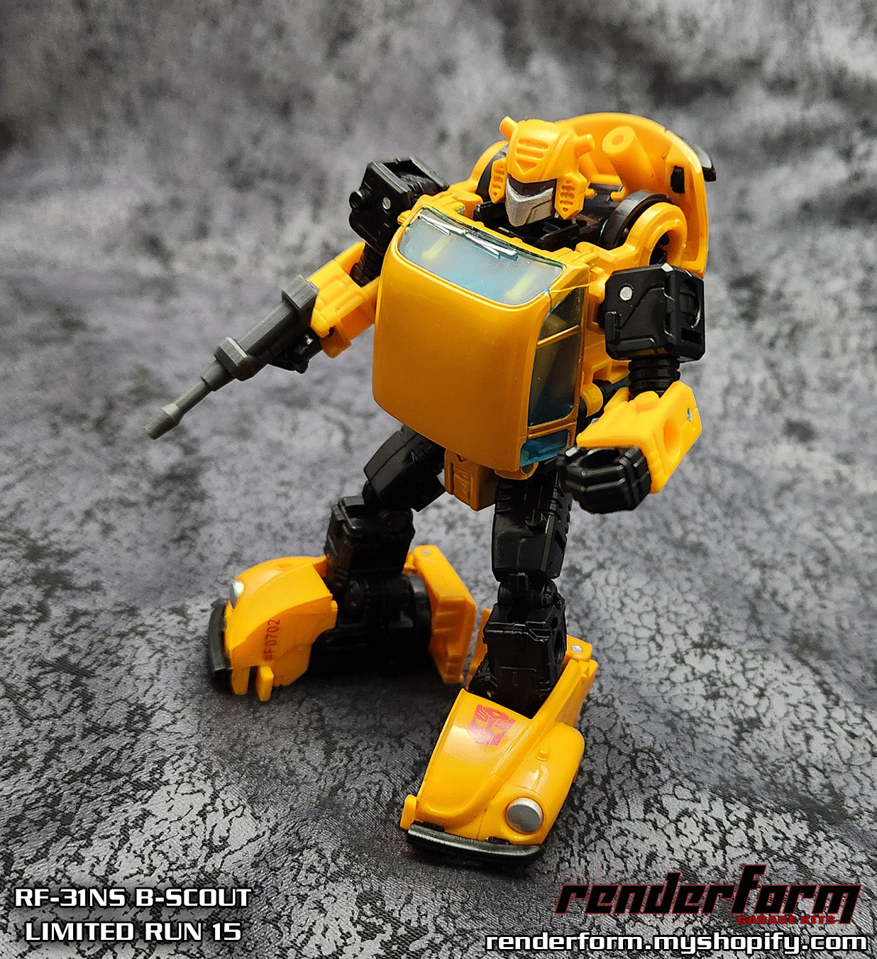 RF-31NS B-Scout - Smoke Lightpiped Visor for Netflix Bumblebee + Bonus