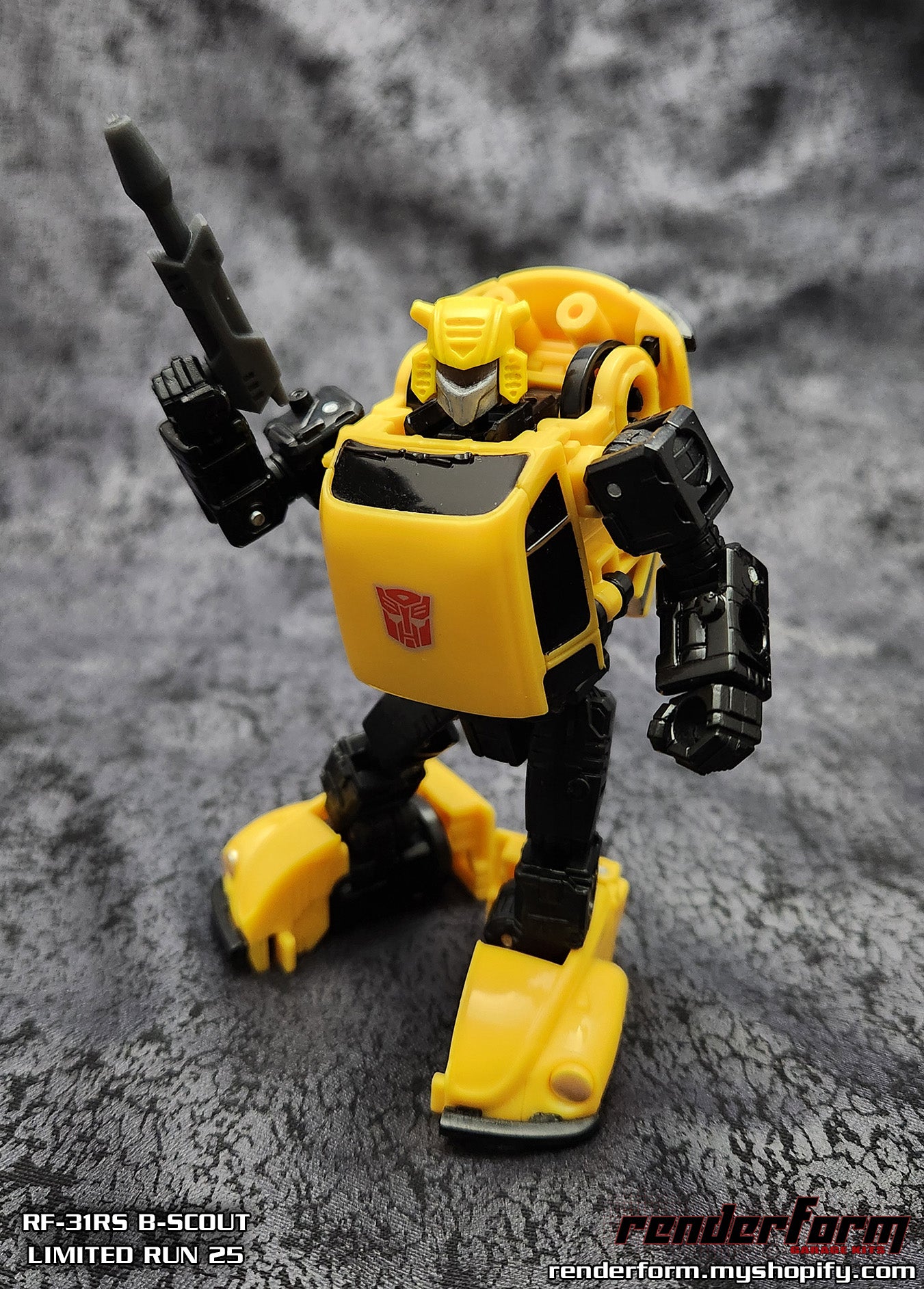 RF-31RS B-Scout - Smoke Lightpiped Visor for Retro Bumblebee + Bonus