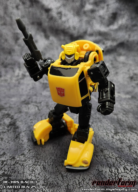 RF-31RS B-Scout - Smoke Lightpiped Visor for Retro Bumblebee + Bonus